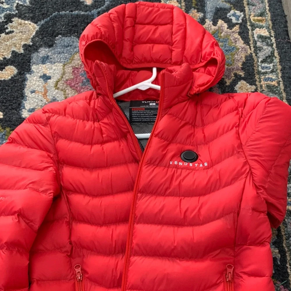 VENUSTAS Womens Vibrant Red heated Puffer Jacket - Picture 1 of 6